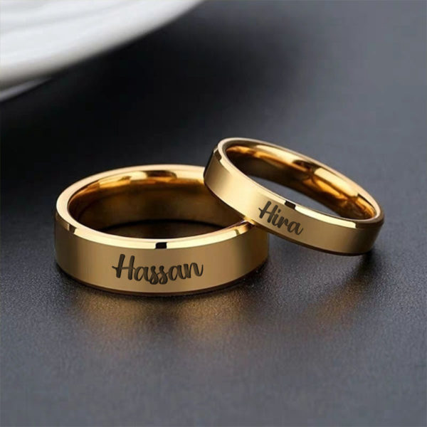 Customized Black Rings and siver rings Premium Stainless Steel with Free