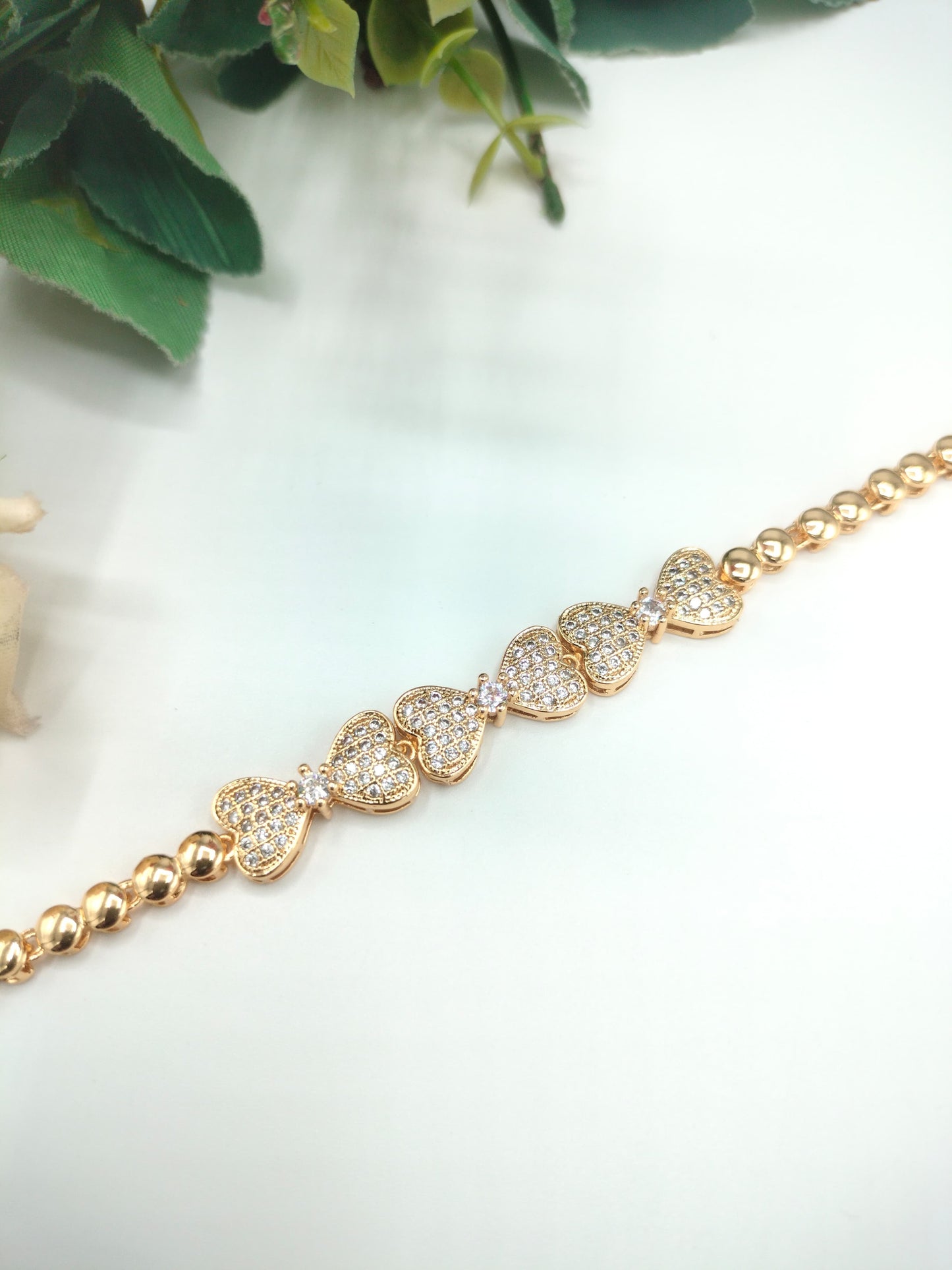 Zircon Bracelet Adjustable Gold-color Silver-color Link Chain Bracelets Women's Personality Jewelry For Party