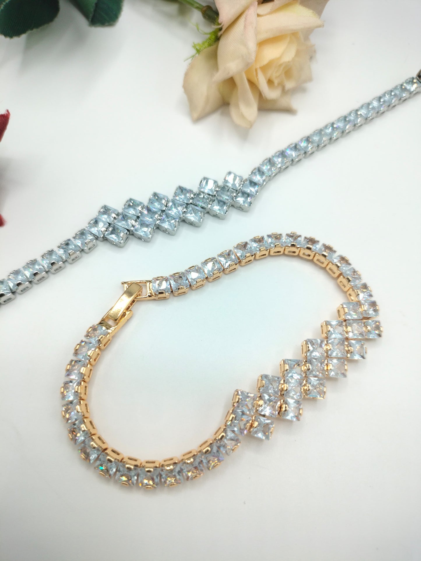 Zircon Bracelet Adjustable Gold-color Silver-color Link Chain Bracelets Women's Personality Jewelry For Party